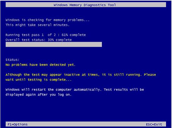 Diagnostico de Memória RAM do Windows